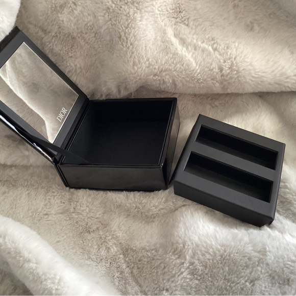 NEW Christian Dior Black Patent Lipstick/Trinket Box - Picture 4 of 7